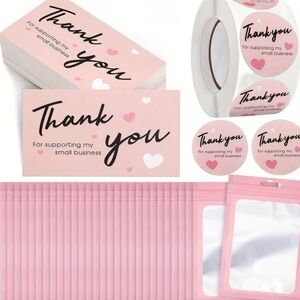 Thank You Sticker, Card and Packaging Bundle